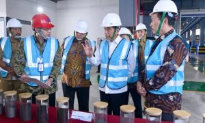 Presiden Jokowi Resmikan Pabrik Bahan Anoda Baterai Litium PT Indonesia BTR New Energy Material di Kendal